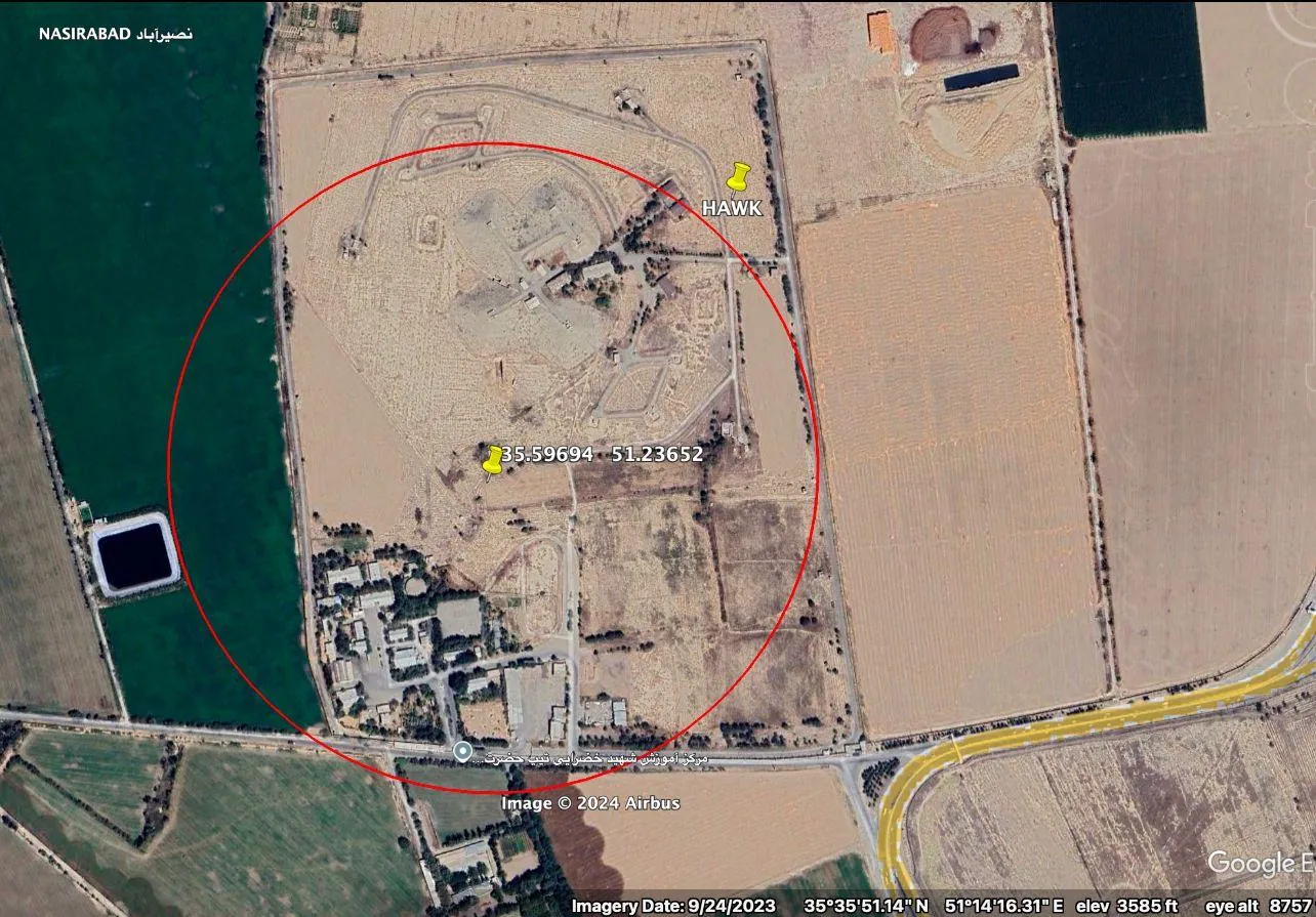 HAWK air-defense site inside the FIRMS area of interest